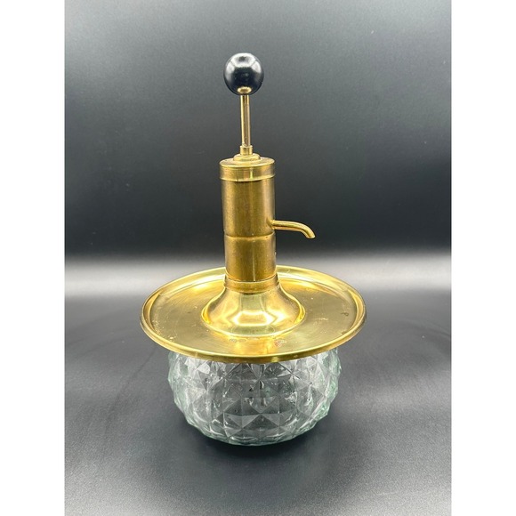 Park Industries Other - Vintage Park Industries Glass and Brass Decanter Pump Dispenser Mid Century